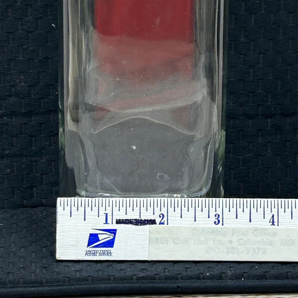 Vintage Clear Glass Square Liquor Oil Bottle 0.750 ml 10.5 Inch‎ DIY Decor